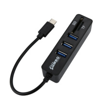 Wholesale Mini 2 in 1 Combo 3 Port USB 2.0 HUB Splitter Card Reader Cardreader for SD TF Micro SD for PC Computer Laptop